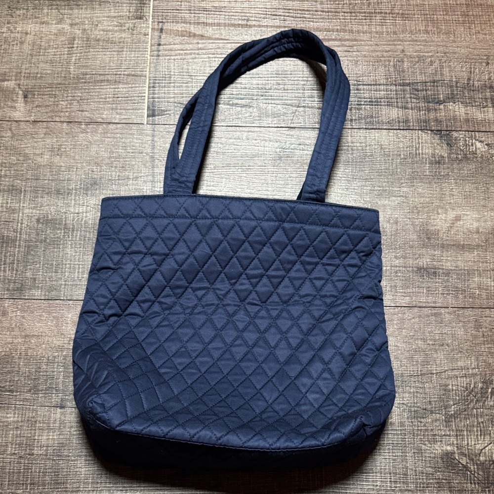 Vera Bradley Quilted Navy Tote Bag